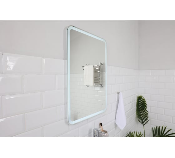 Настенное зеркало Alcora Real 50х70, с Led подсветкой и сенсорным управлением, в пластиковом корпусе с защитой от влаги и пыли 4717Super Pack