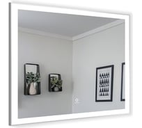 Зеркало Azario 800x700 сенсорный выключатель, алюминиевая рамка AZ-Z-079-1CS 00080848