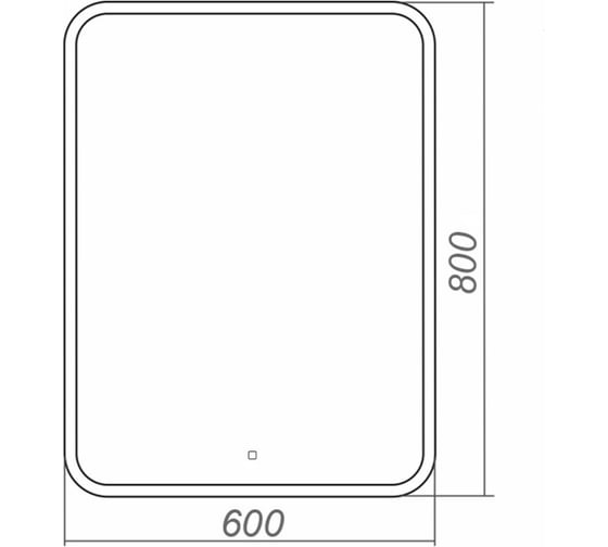 Зеркало Azario Esterna Raggio влагостойкое с подсветкой 600x800 00079361