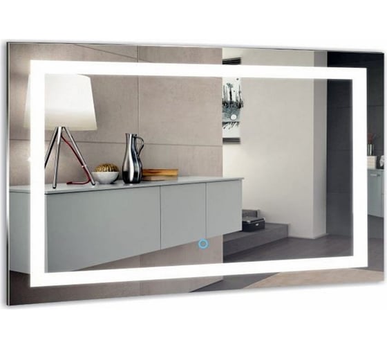 Зеркало Azario Ливия 1200x800 - 2 сенсорный выключатель + двойной подогрев 00067076