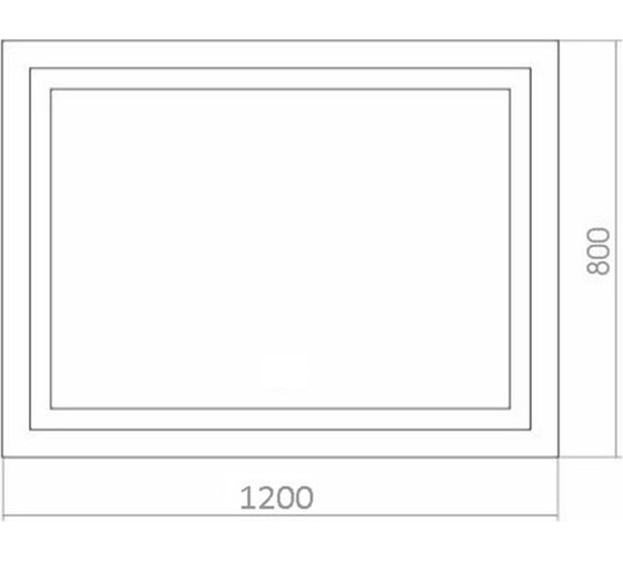 Зеркало Azario Ливия 1200x800 - 2 сенсорный выключатель + двойной подогрев 00067076