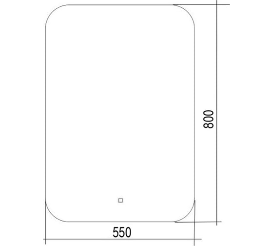 Зеркало Azario Паллада 550x800 сенсорный выключатель 00069261