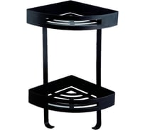 Угловая двухэтажная полка Azario черная матовая AZ-160-2B 00082002