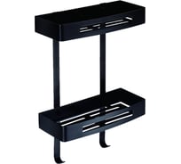 Прямоугольная двухэтажная полка Azario черный матовый AZ-170-2B 00082004