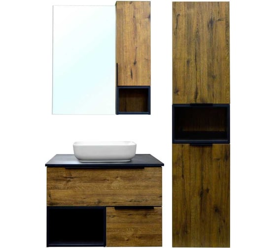 Тумба Azario Gris 75 (560x720x520) с нишей без столешницы 00080429