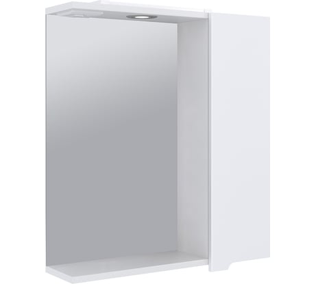 Зеркало со шкафчиком EMMY Агата 50, с подсветкой, правое 210120