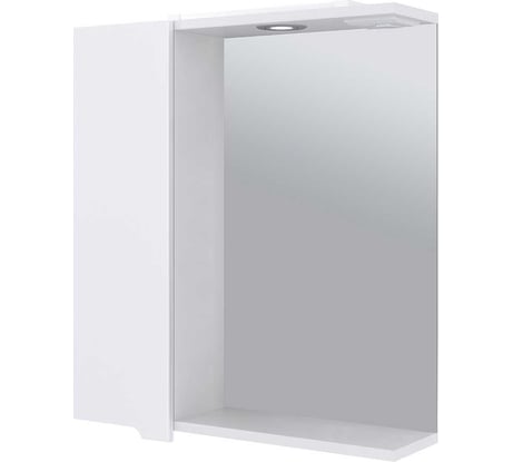 Зеркало со шкафчиком EMMY Агата 65, с подсветкой, левое 210127