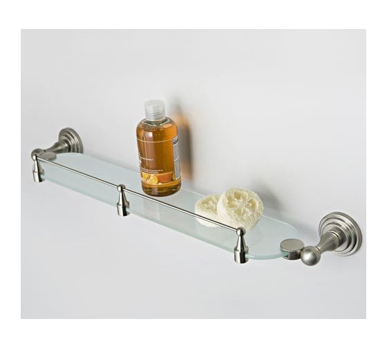 Стеклянная полка WasserKRAFT Ammer с бортиком K-7044