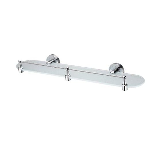 Стеклянная полка WasserKRAFT Isen с бортиком K-4044