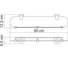 Полка стеклянная с бортиком WasserKraft Изен (Isen) (ранее К-4024) K-4044 4