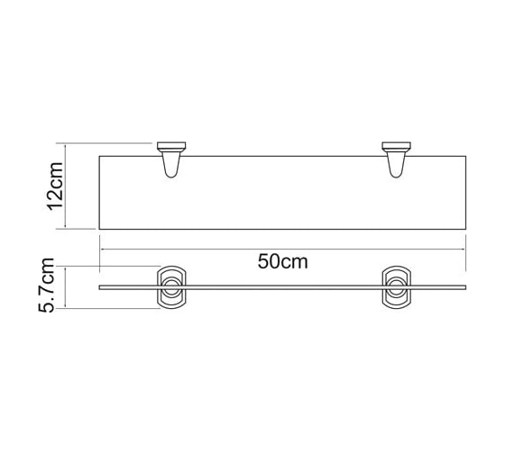 Стеклянная полка WasserKRAFT Oder K-3024