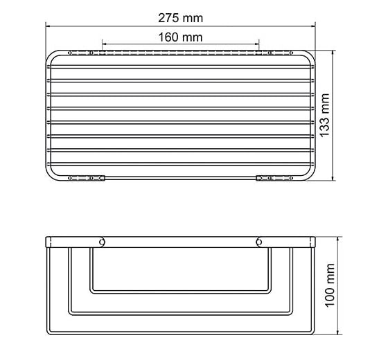 Металлическая полка WasserKRAFT K-711WHITE