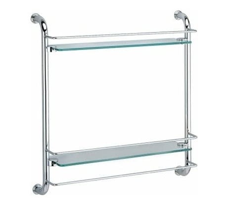 Полка WasserKRAFT стеклянная, двойная K-2022