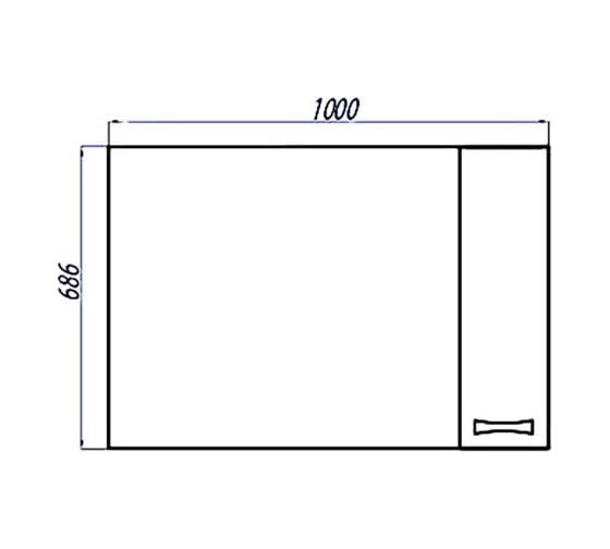 Зеркало Акватон ДИОР 100 правое 1A167902DR01R, 00000062250