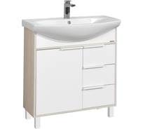 Тумба Рико 80 AQUATON Белый/Ясень фабрик, 00000062222 1A215401RIB90