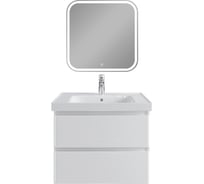 Комплект мебели (подвесной) для ванной комнаты Sanstar arista 70 - тумба с раковиной, зеркало (v.2) 254К-319-ГР