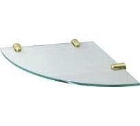 Стеклянная угловая полка WasserKraft K-533 BRUSHED GOLD