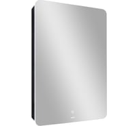 Зеркало-шкаф MIXLINE Асти 560x850 ШВ правый, сенсорный выключатель, светодиодная подсветка, черный 553158