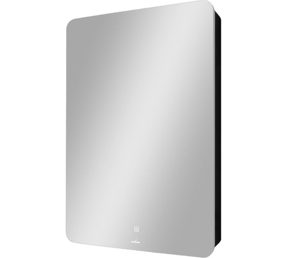 Зеркало-шкаф MIXLINE Асти 560x850 ШВ левый, сенсорный выключатель, светодиодная подсветка, черный 553165 1