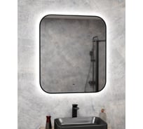 Зеркало Bauedge Bau Black Rand 70x80, с LED фоновой подсветкой, бесконтактным сенсором, черной окантовкой BBR7080