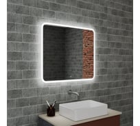 Зеркало Bauedge Bau Stil 80x70, сенсорная LED подсветка, пластиковый защитный корпус BS8070