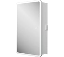 Зеркальный шкаф Bauedge Bau Stil 40x80, LED подсветка, сенсор, плавное закрывание, оборачиваемый BS4080W