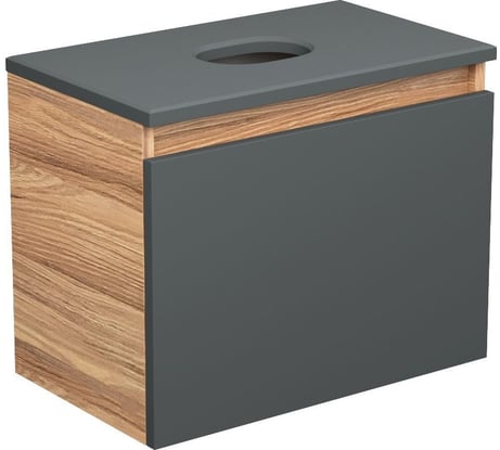 Подвесная тумба под раковину Bauedge Bau Dream Blackwood 50, 1 ящик графит BD1050-BL