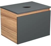 Подвесная тумба под раковину Bauedge Bau Dream Blackwood 60, 1 ящик графит BD1060-BL