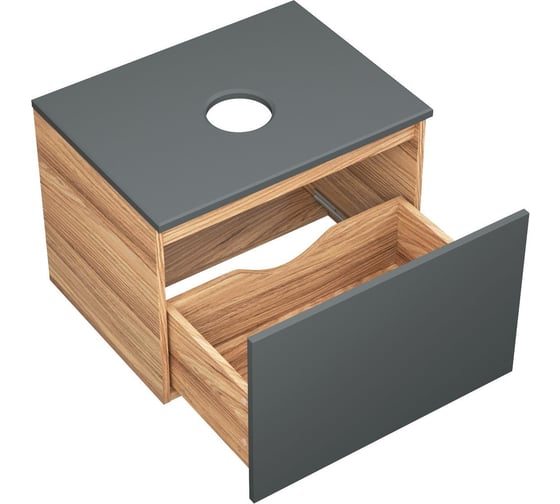 Подвесная тумба под раковину Bauedge Bau Dream Blackwood 60, 1 ящик графит BD1060-BL