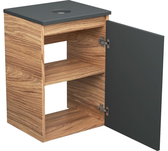 Тумба под раковину Bauedge Bau Dream Blackwood 40, 1 дверца, графит BD1040-BL