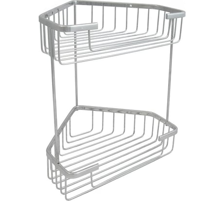 Двойная угловая решетчатая полка Solinne 11084, хром 2552.387