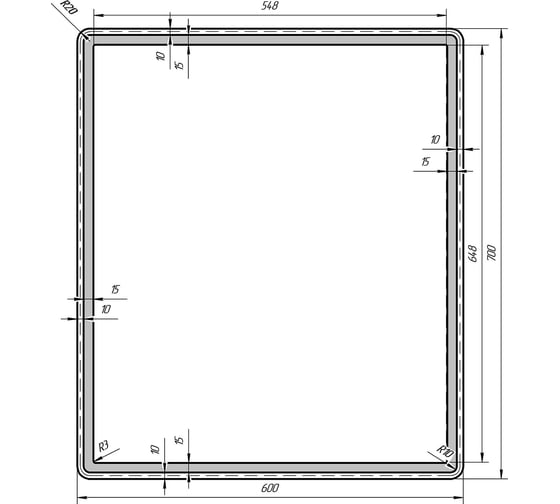 Зеркало Dreja eco Tiny LED 60 99.9024