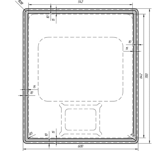 Зеркало Dreja eco Tiny 60 99.9022