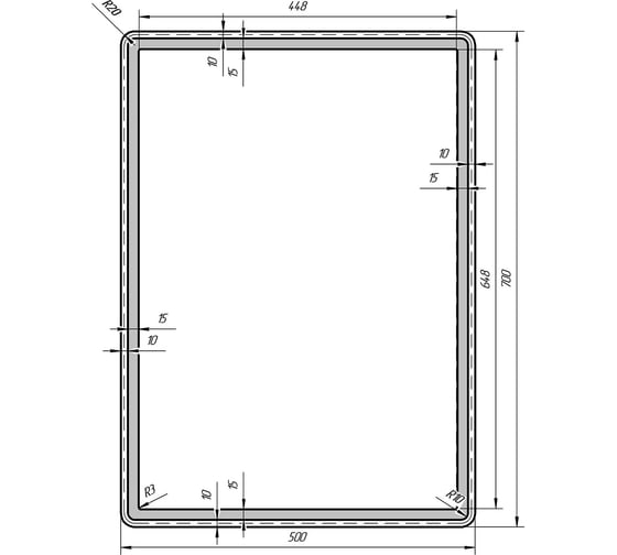 Зеркало Dreja eco Tiny 50 99.9021