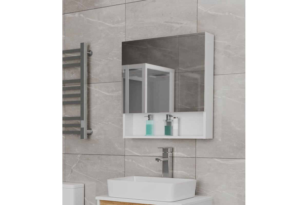 Шкаф-зеркало для ванной Bauedge Bau Dream 60, белый BD0060Z - выгодная ...