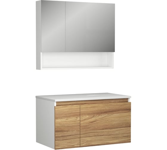 Шкаф-зеркало для ванной Bauedge Bau Dream 80, белый BD0080Z