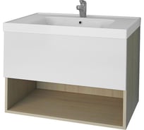 Тумба Dreja eco Perfecto 70, дуб/белый лак, 1 ящик 99.0802