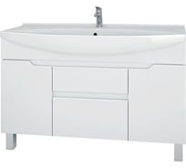 Тумба Dreja eco Laguna Plus 120, белый лак, 2 ящика, 2 двери 99.0110
