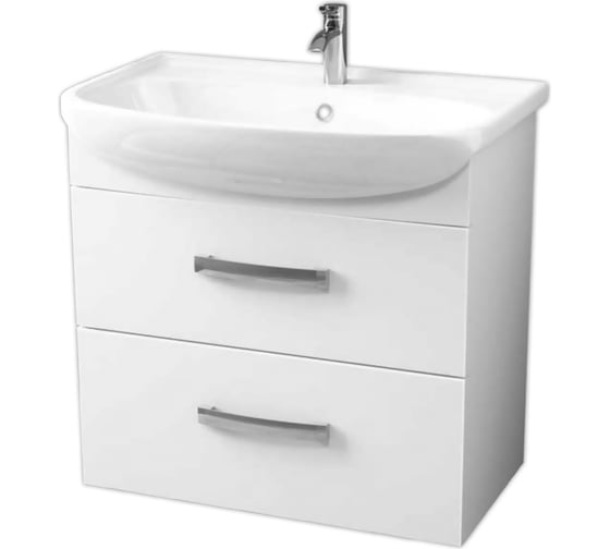Тумба Dreja eco Alda 65 NEW, белый лак, 2 ящика 99.0604