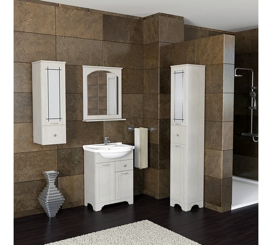 Тумба Dreja eco Antia 65, капучино, 1 ящик, 2 дверцы 99.0401