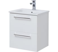 Подвесная тумба Dreja Rus GIO 60 под умывальник Эйфория-60, белый глянец 77.0101W