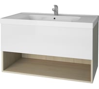 Тумба Dreja eco Perfecto 90, дуб /белый лак 1 ящик 99.0803