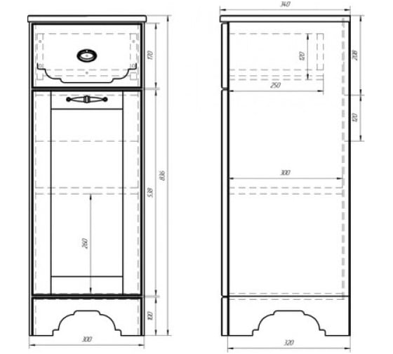 Комод Dreja eco Antia 30, белый 99.0429