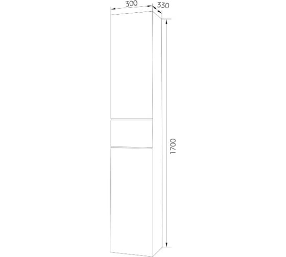 Пенал Marka One Lacio 30П  2 дверцы, 1 внутренний ящик, Blue marble, R У73169