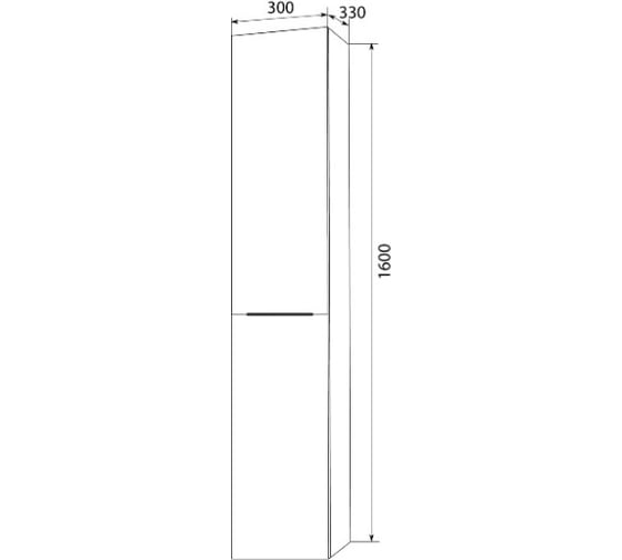 Пенал Marka One Idalgo 30П 2 дверцы, Wood, R У73145