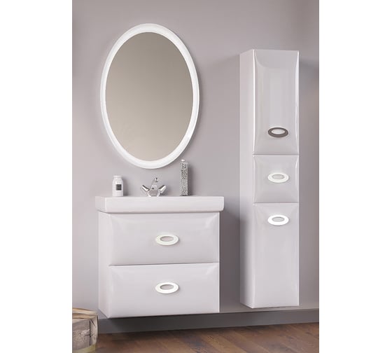 Пенал Marka One Arrondi 30П 2 двери, 1 выдвижной ящик, White, L У73543