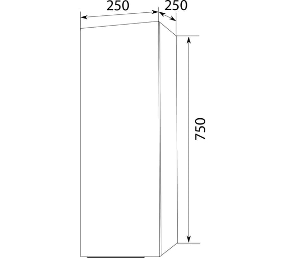 Пенал Marka One Liriya 25П, 1 дверь, Wood R У73135
