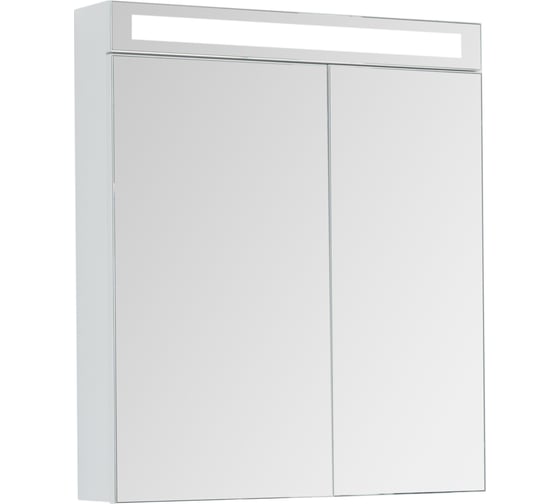 Зеркальный шкаф  Dreja Rus MAX 70 с LED-освещением, белый глянец 77.9007W