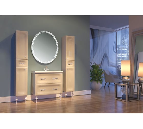 Пенал Marka One Cheri 30Н 2 двери 1 выдвижной ящик  Vanilla R У69415