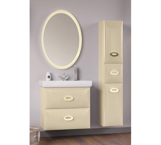 Пенал Marka One Arrondi 30П 2 двери, 1 выдвижной ящик, Vanilla, R У69565